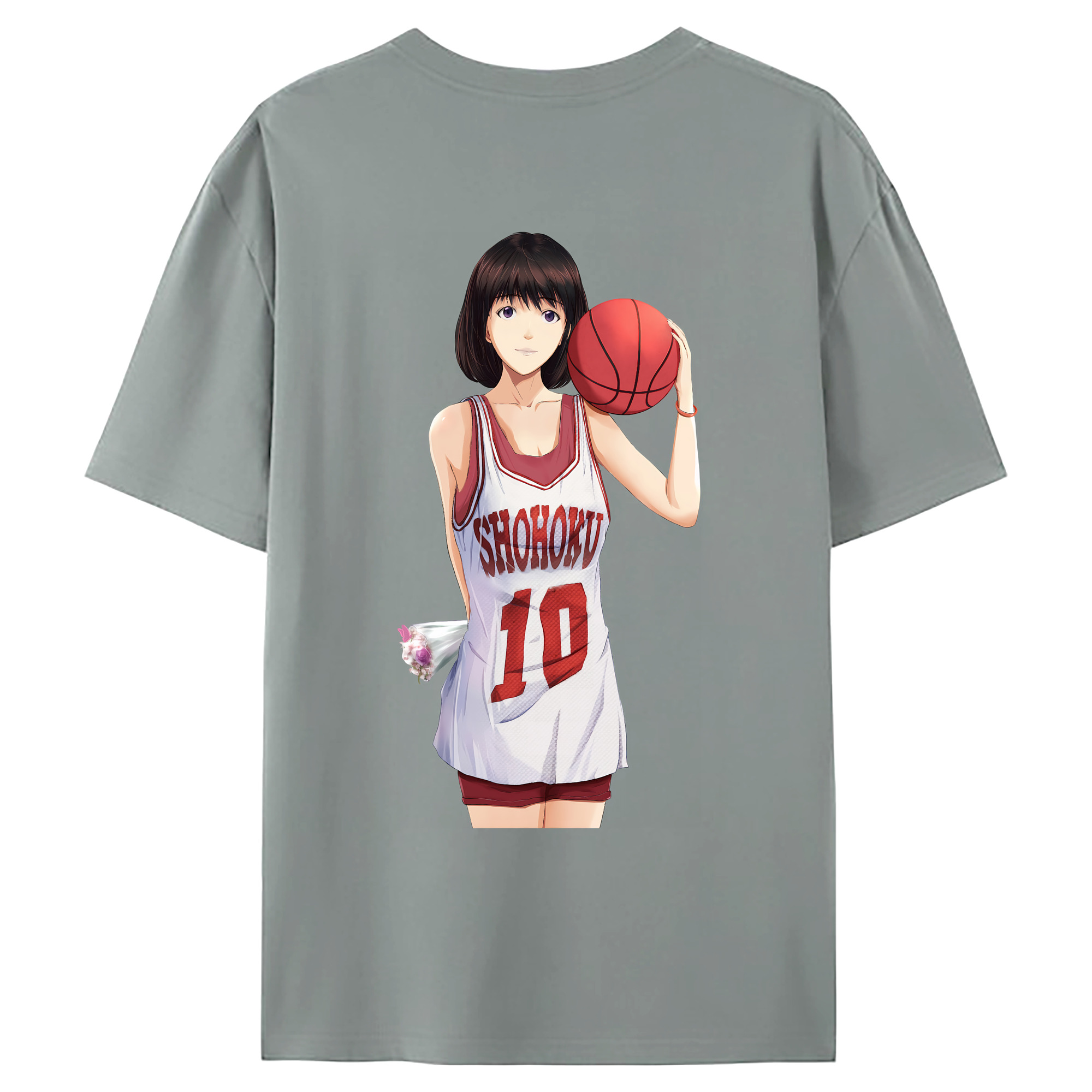 （画像用） SLAM DUNK／スラムダンク 綿100％ メンズ半袖Tシャツ（バックプリント） 通気性